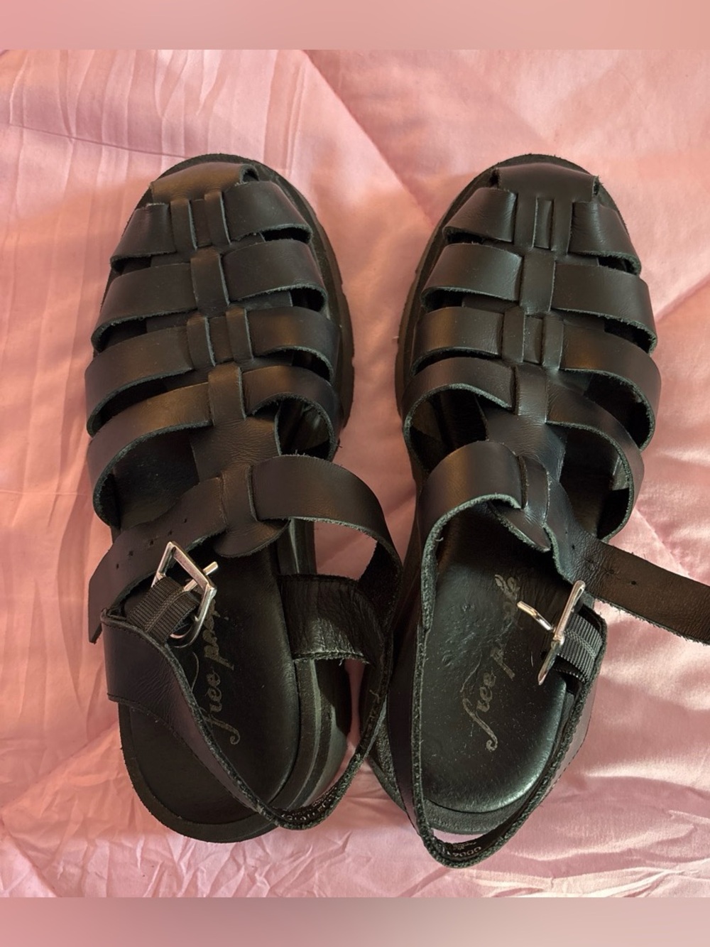 Free People Black Men's Fisherman Sandals